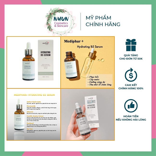 [HÀNG CÔNG TY]Tinh chất Serum Dưỡng Ẩm, Phục Hồi,Sáng Da,Cấp Nước,Chống Lão Hóa MEDIPHAR+ HYDRATING B5 -NS