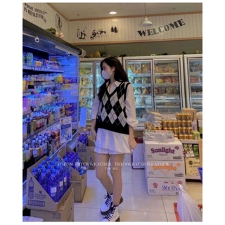 [ Ảnh thật ] Áo gile quả trám lông thỏ