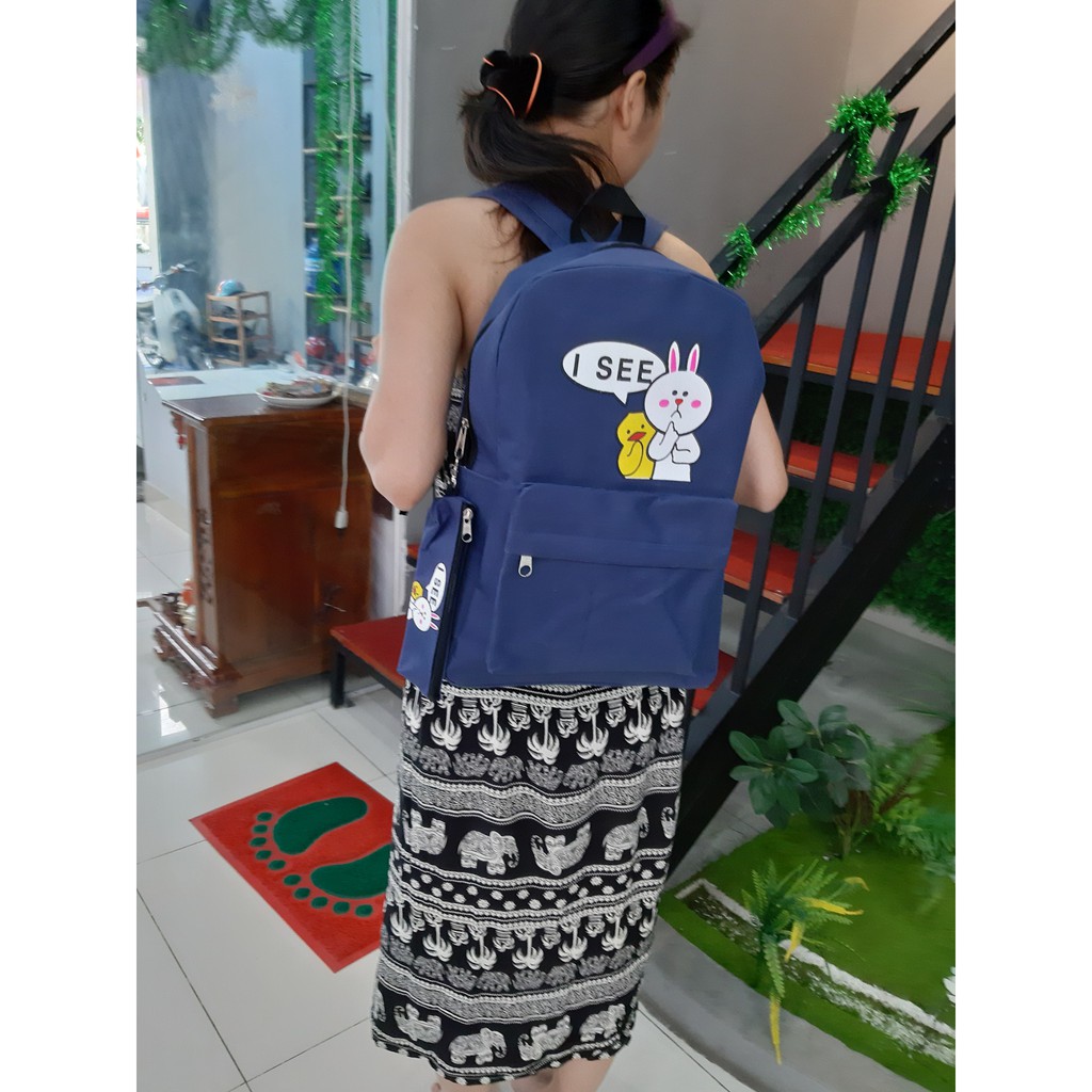 COMBO Cặp balo 5 món Thỏ ISEE