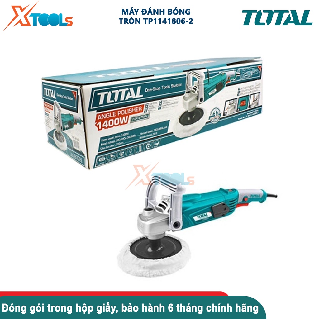 Máy đánh bóng TOTAL TP1141806-2 (TP1141806) chà nhám bề mặt 220V-240V/50Hz-60Hz 1400W (180mm) 3,9kg[CHÍNH HÃNG][XTOOLS]