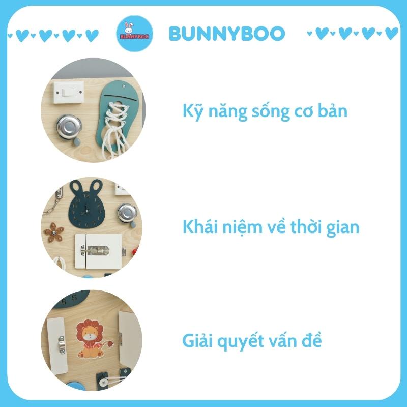 Busy board bảng bận rộn BUNNYBOO Đồ chơi giáo dục thông minh phát triển tư duy kĩ năng tăng khả năng tập trung cho bé