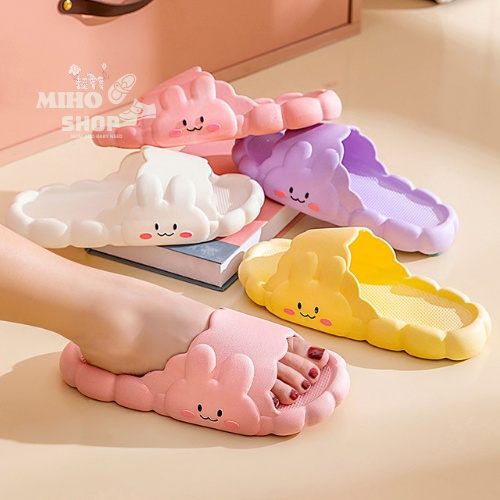 Dép Bánh Mì Nguyên Khối Thỏ Chống Trượt Cực Mềm Êm Chân