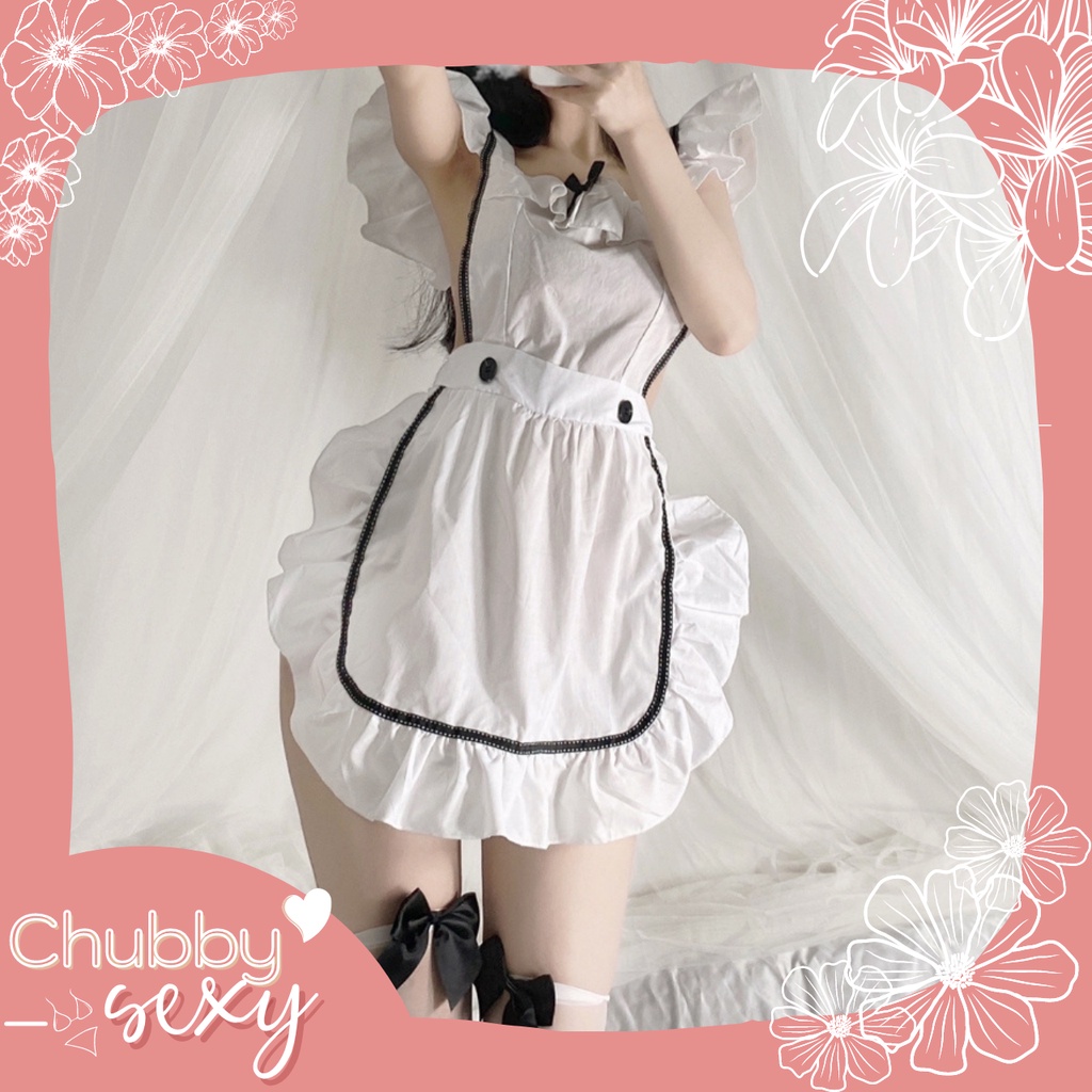 Cosplay Hầu Gái Pari Sexy - Bộ Đồ Ngủ Cô Giúp Việc Quyến Rũ Gợi Cảm - Maid Cosplay Outfit - CPL40 -Chubby.Sexy | BigBuy360 - bigbuy360.vn