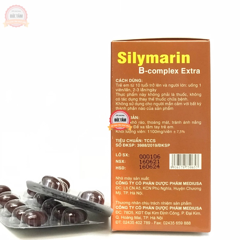 Viên Bổ Gan SILYMARIN B-complex Extra Hộp 100 viên