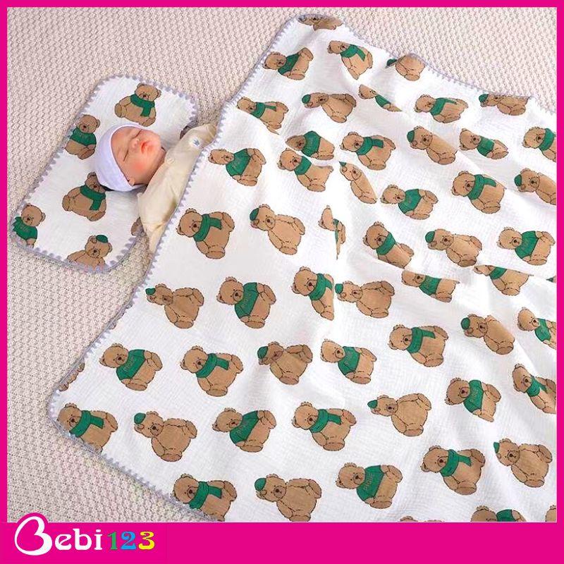 Khăn, Mền xốp sợi tre bo viền Kiluta 4 lớp siêu mềm thấm hút tốt 80x100 cho bé