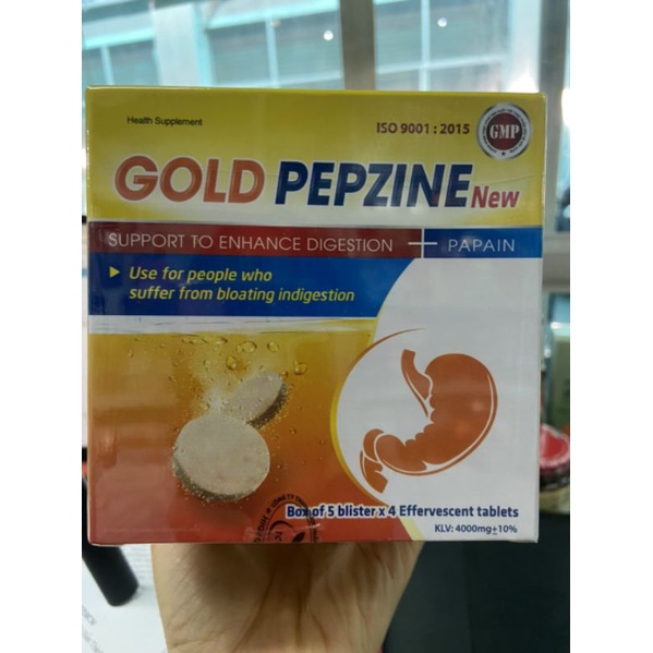Viên sủi tiêu hóa Gold Pepzine new Hỗ trợ đầy hơi khó tiêu