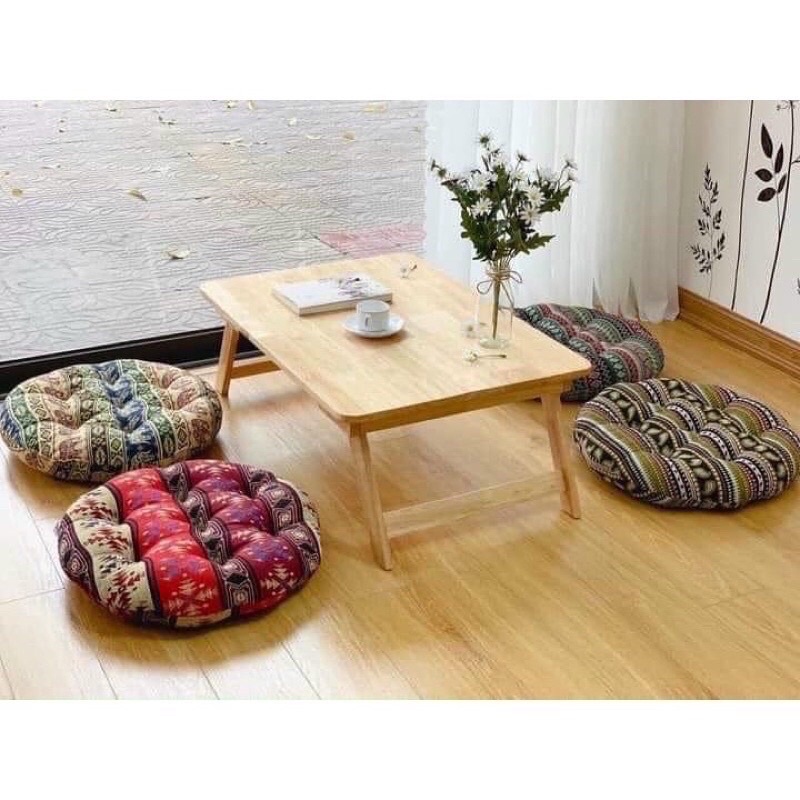 ( Giá Tốt Nhất ) Bàn Gỗ Đa Năng Chân Xếp - Bàn trà chữ nhật sofa/cafe ngồi bệt gấp gọn gỗ tự nhiên đa năng