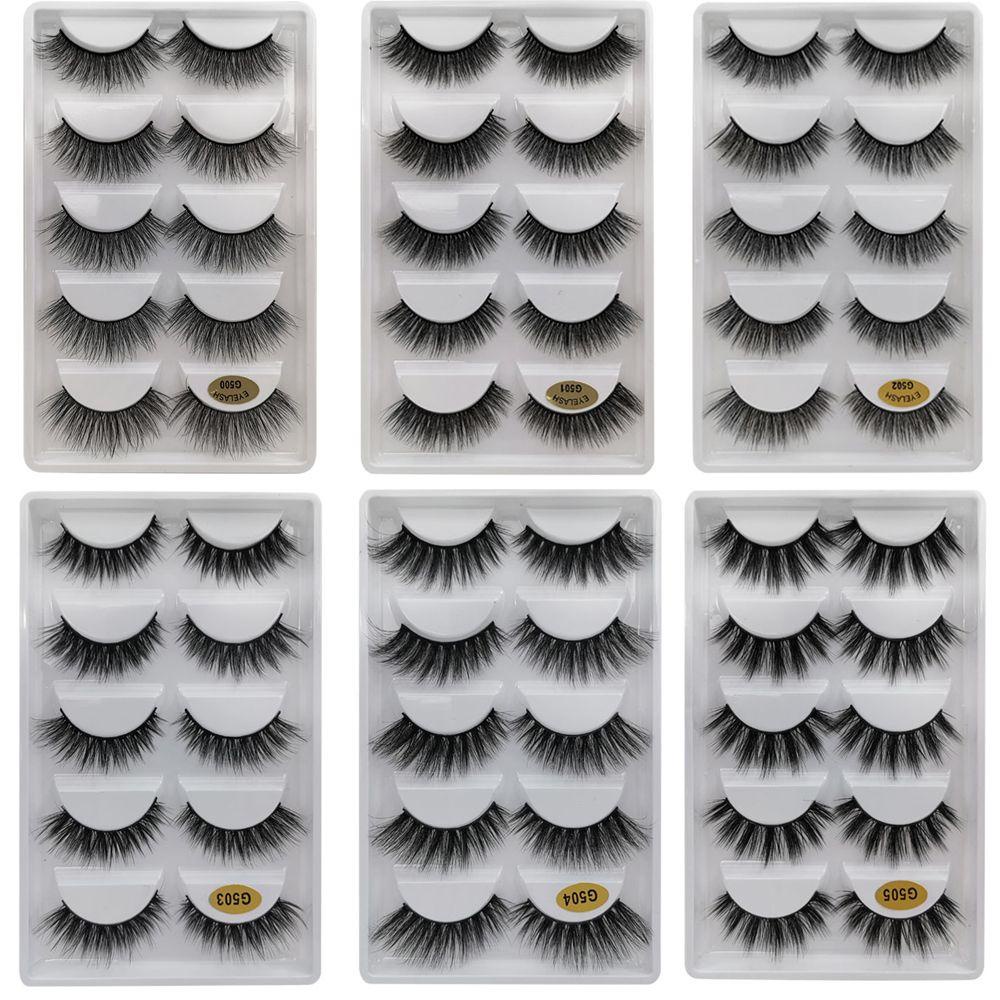 Bộ 5 Cặp Lông Mi Giả Nhiều Lớp Thời Trang Dành Cho Nữ