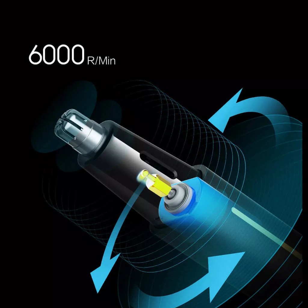 Máy tỉa lông mũi Xiaomi Youpin MSN lưỡi kép di động có đèn LED điều khiển cảm ứng thông minh chống nước tự làm sạch