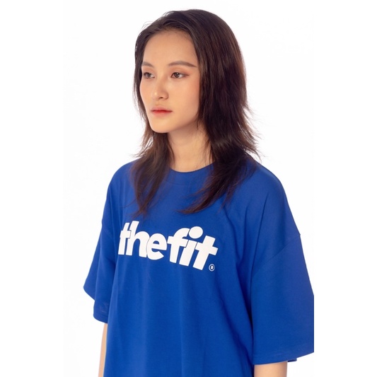 Áo thun UNISEX localbrand THE FIT EMBOSSED LOGO TEE BLUE, áo localbrand chính hãng in nổi, 100% cotton