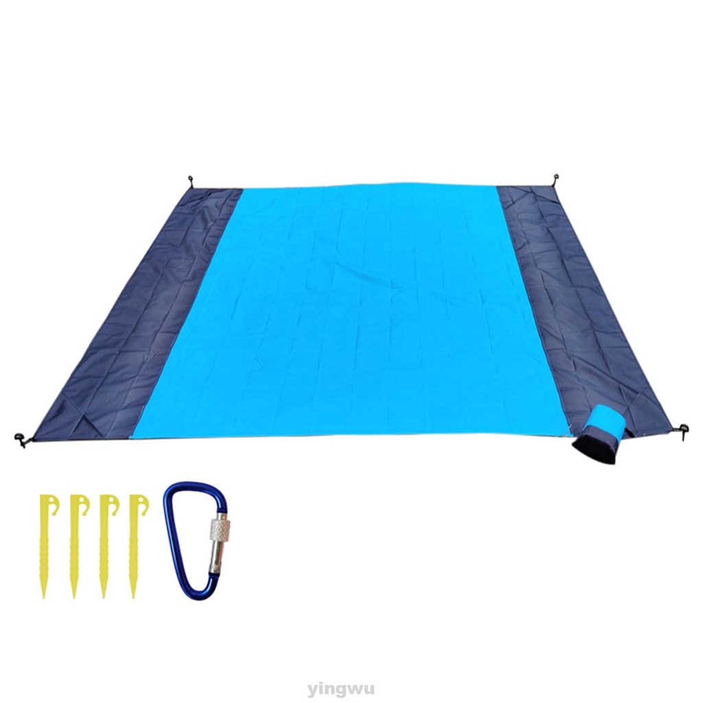 Camping Hiking Lightweight Oxford Cloth Quick Drying With Storage Bag Machine Washable Foldable Portable Beach Blanket