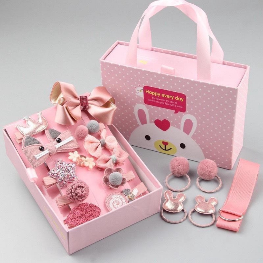 Kẹp tóc cho bé, SET 18 KẸP TÓC HÌNH SIÊU CUTE CHO BÉ GÁI