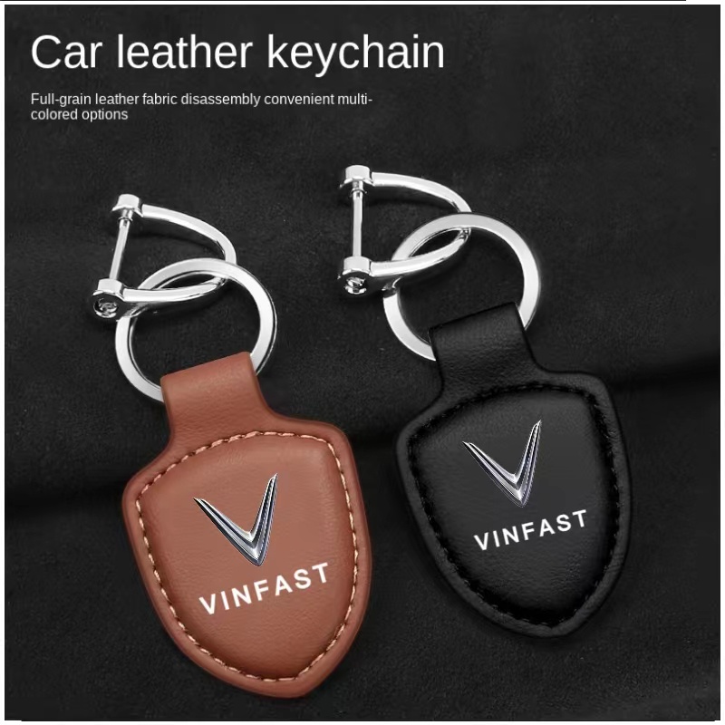 Móc Chìa Khóa Bằng Da Và Hợp Kim Cho Xe Vinfast vf8 VF9 VF E34 VF E34 VF5 VF7 LUX2.0