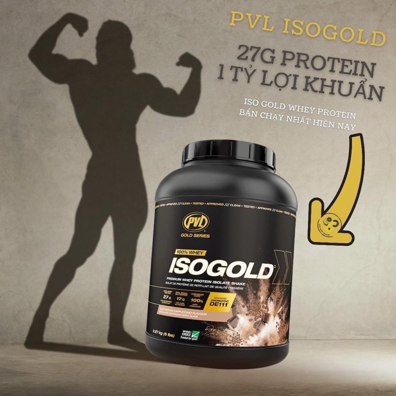 Sữa Tăng Cơ PVL ISO GOLD  - Hỗ Trợ Phát Triển Cơ Nạc Tối Đa, Vị Siêu Ngocn
