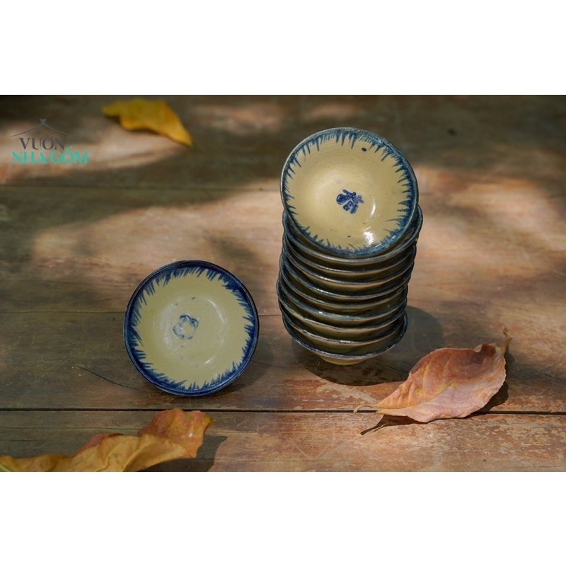 10 chén bánh bèo, chén nướng than, chén trứng nướng, chén hàu nướng chén không láng mịn.mà có sạn nhỏ ở lòng chén