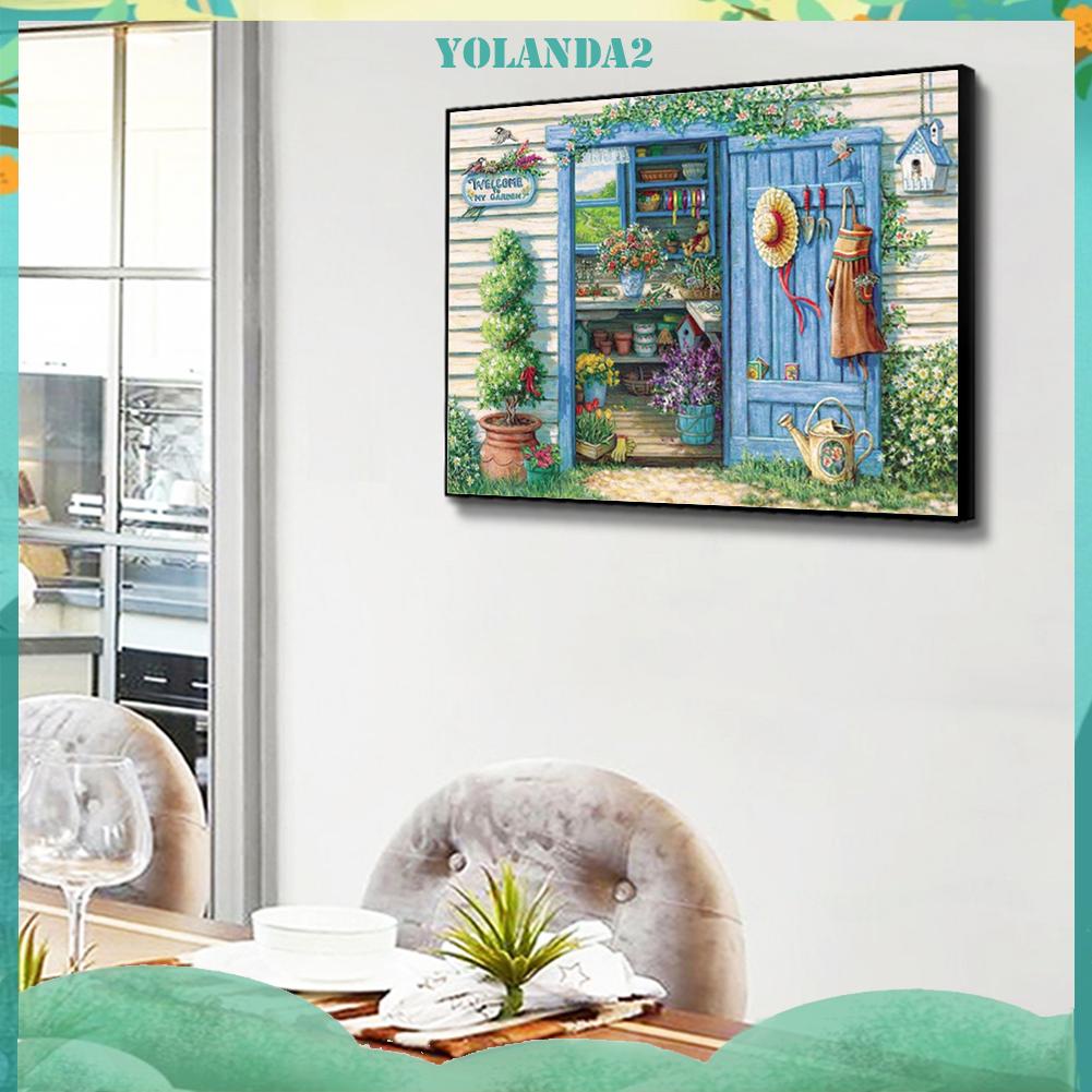 Toàn Bộ Bộ Tranh Thêu Chữ Thập Diy 11ct Hình Ngôi Nhà Hoa