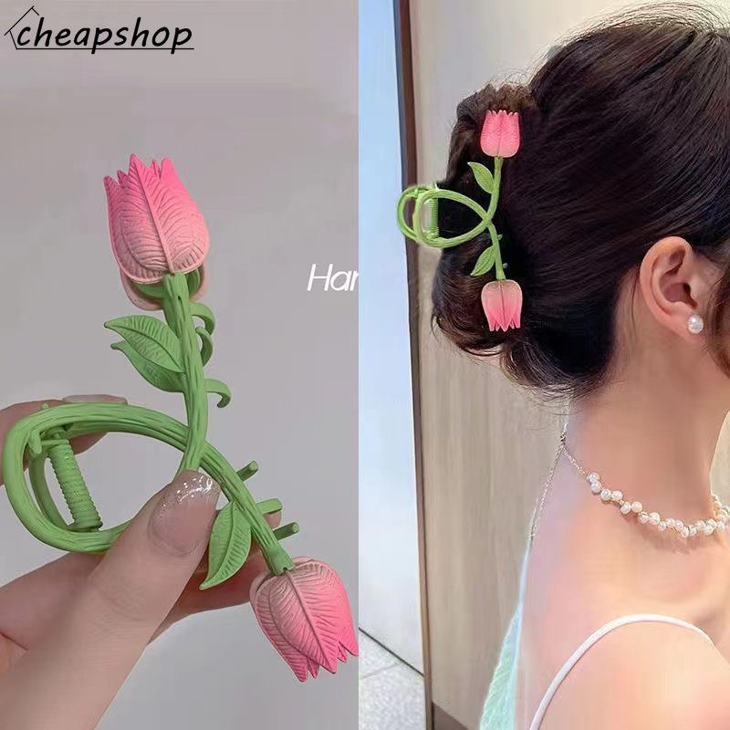 Kẹp tóc IF YOU hình hoa tulip dễ thương thời trang cho nữ