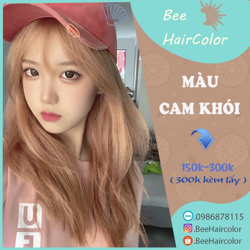 Thuốc  Nhuộm Tóc Màu Cam Khói [ màu tóc tẩy ]