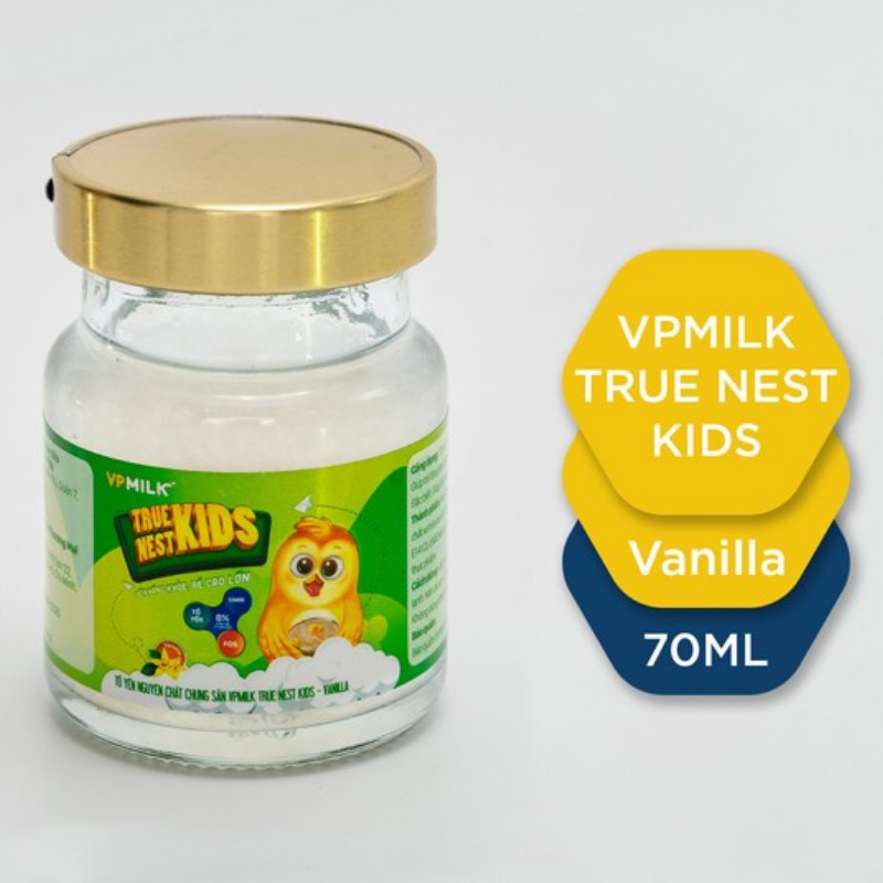 Hộp 6 lọ Tổ Yến Nguyên Chất VPMilk True Nest dành cho trẻ em 70ml