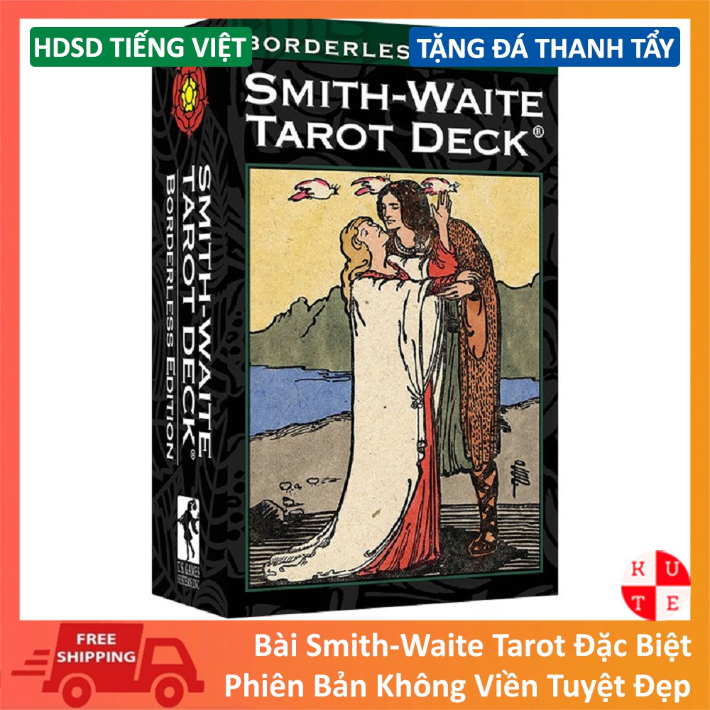 Bài Tarot Waite Smith Borderless Edition 78 Lá Bài Phiên Bản Không Viền Tặng Hướng Dẫn Tiếng Việt Và Đá Thanh Tẩy