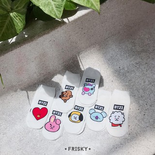 Vớ cổ ngăn cotton Hàn Quốc, KHÔNG XÙ-KHÔNG DÃN, BTS21 Collecction