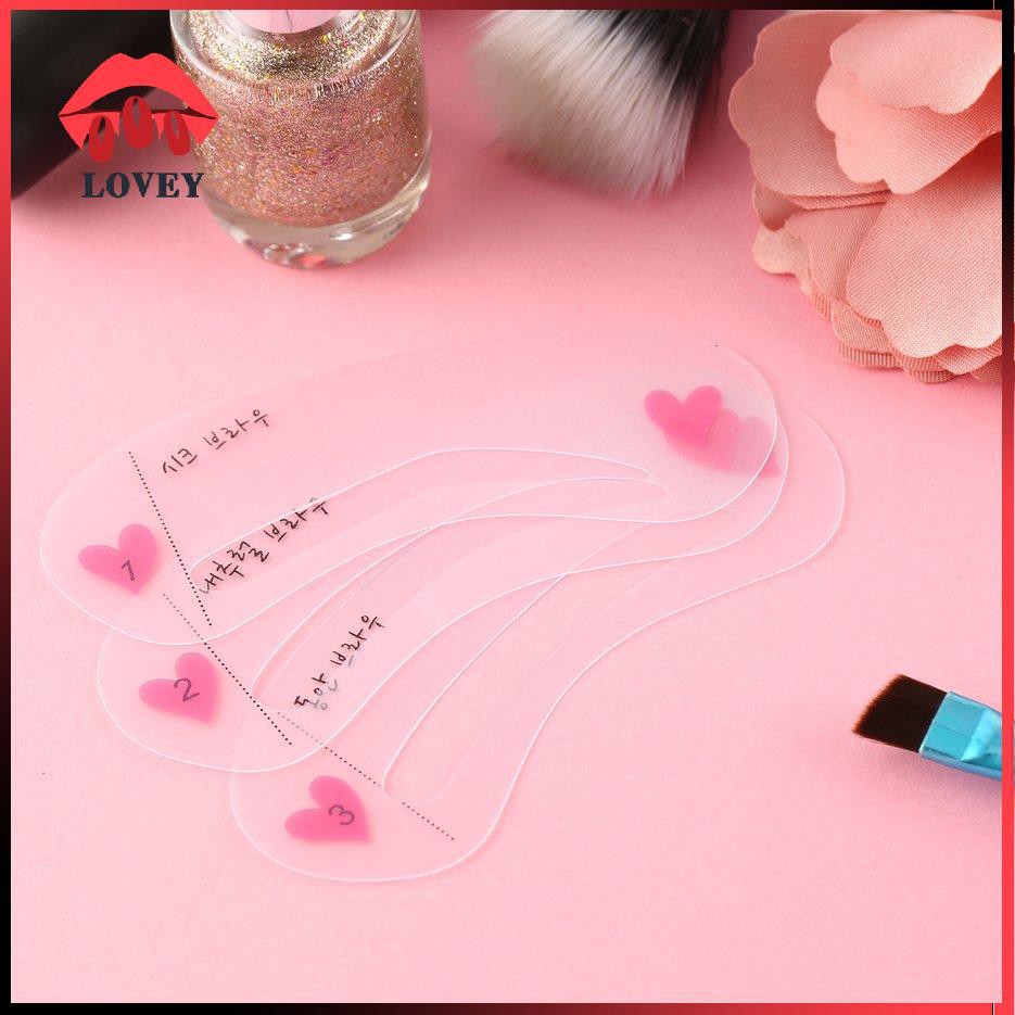 [Hàng mới về] Bộ 3 khuôn hỗ trợ kẻ lông mày