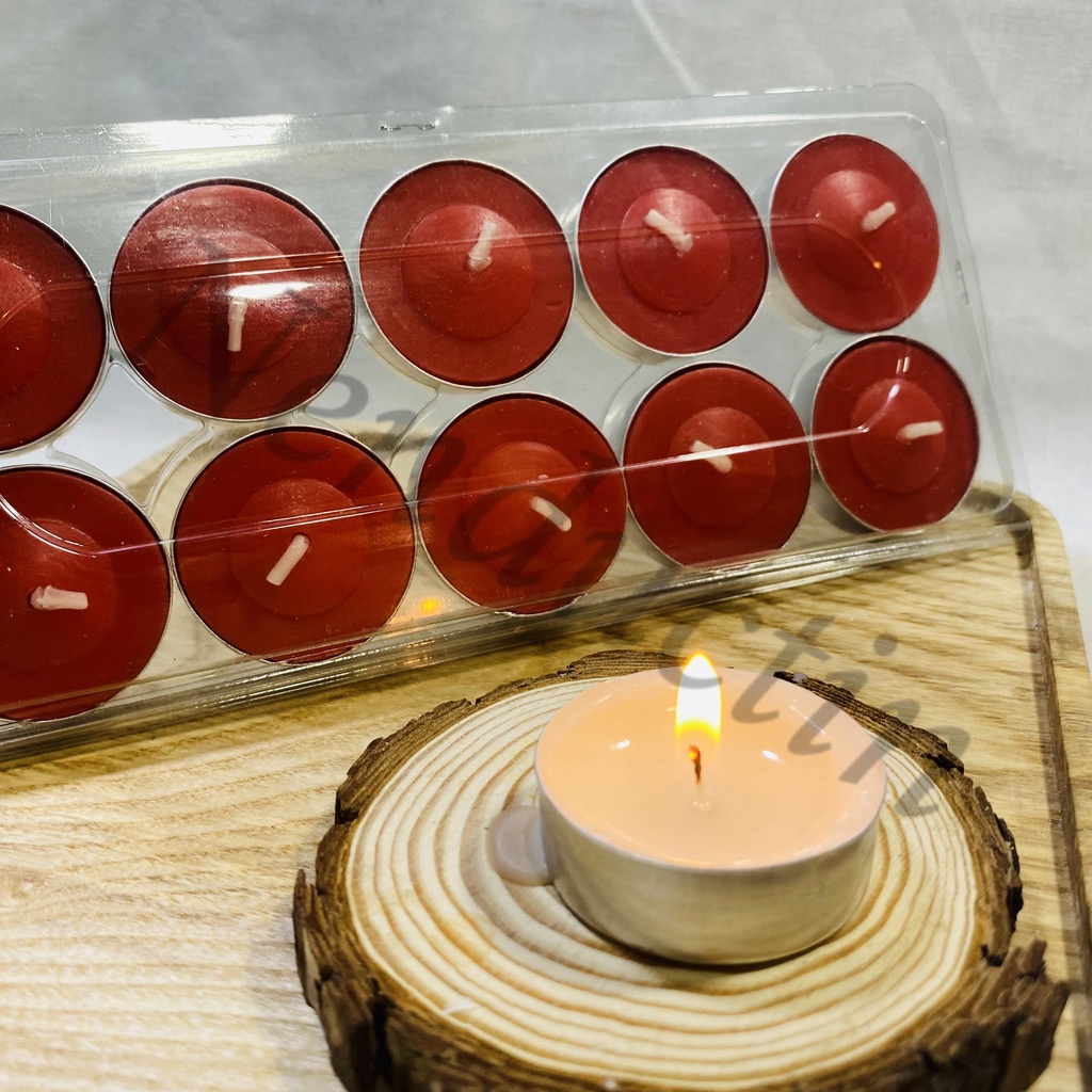 Tealight 10 viên cao cấp Đức Tín cháy 2,5 đến 3h không khói không mùi an toàn cho người sử dụng