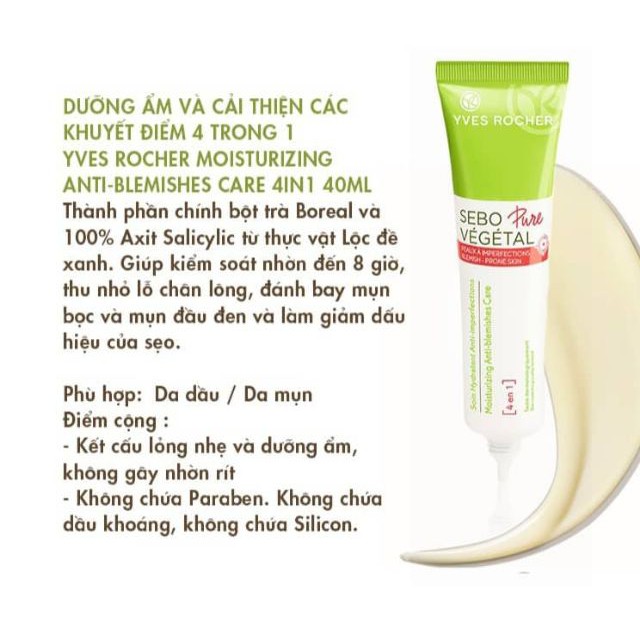 Lotion trị mụn tái tạo da 4-IN-1 MOISTURIZING BLEMISH CARE 40ML