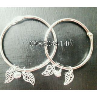 [ deal 1k 2k 3k ] Kiềng tay inox 2 lá