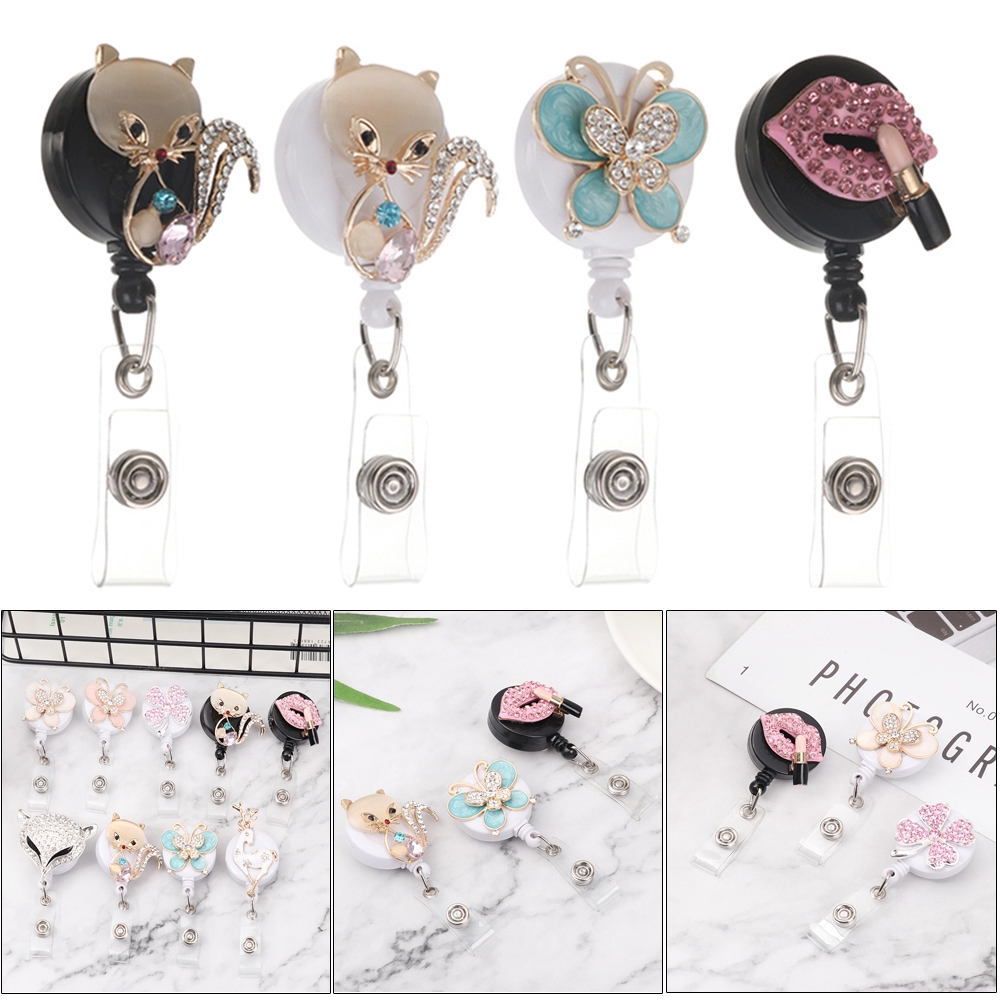 1 Móc Kẹp Giữ Thẻ ID Chống Thất Lạc Tiện Dụng Giá Đỡ