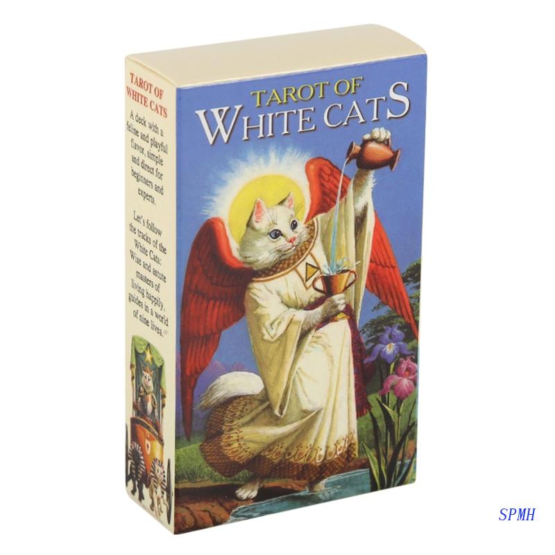 Bộ Bài Tarot Mèo Trắng Phong Cách Cổ Điển Cho Người Mới Bắt Đầu