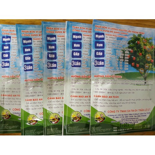 Combo 5 gói phân bón  vi lượng COMBI - gói 50 gram