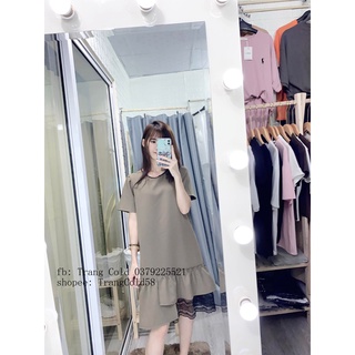 Váy Suông Dáng Baby Doll Nâu