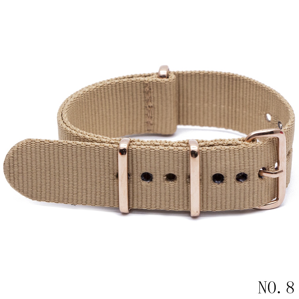 One Dây Đeo Đồng Hồ Bằng Nylon Khóa Mạ Vàng Hồng 20mm Cho Nam Và Nữ