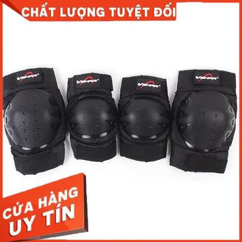 [ FRREESHIP TOÀN QUỐC ] Giáp Bảo Vệ Khớp Gối PROBIKER - Loại Nhựa Cứng Bọc Đệm Dày Bảo Vệ Khuỷu Tay, Đầu Gối RiBô