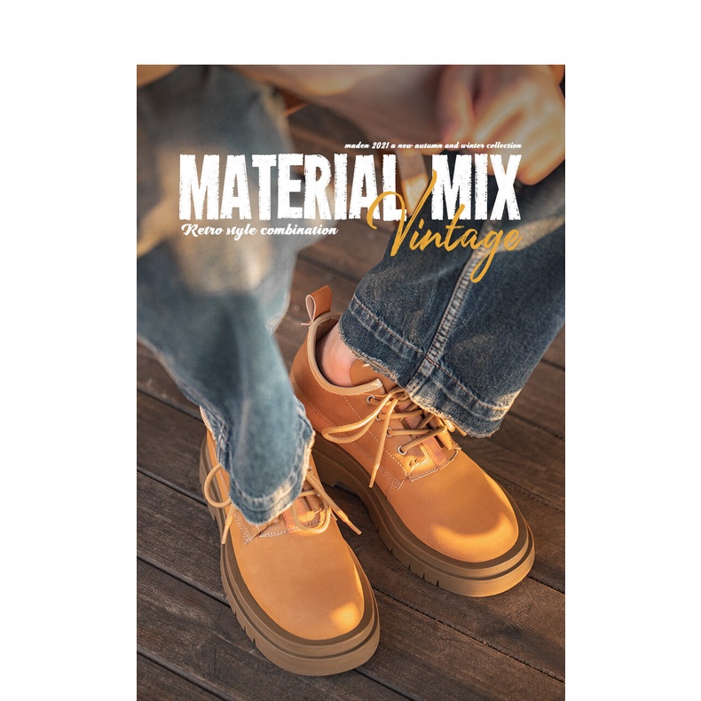 Giày bốt Martin MADEN cổ cao thời trang mùa đông mới 2021