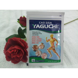 Cao dán thảo dược, giảm đau vai, đau khớp, đau lưng, đau cơ, dính chắc YAGUCHI ( 1 TÚI 5 MIẾNG)