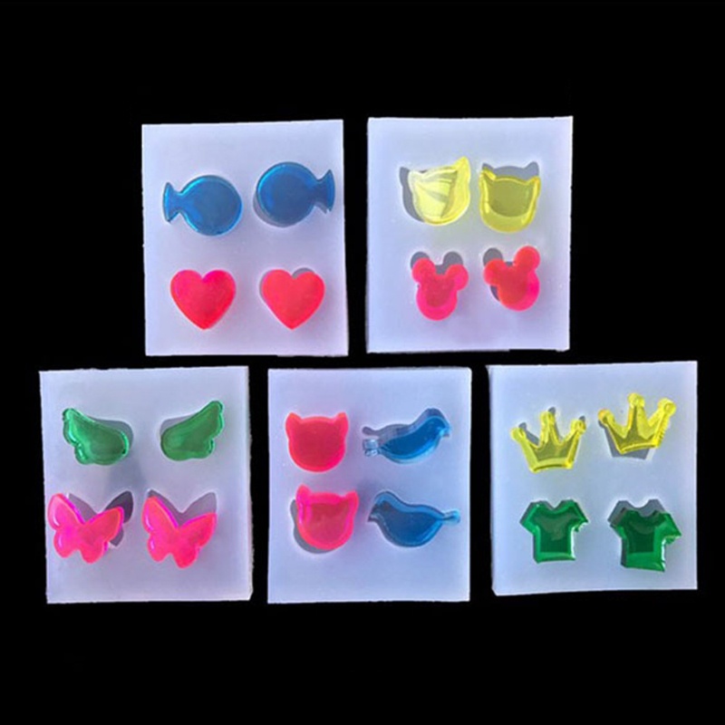 Khuôn Silicone Làm Trang Sức Hình Tròn / Vuông / Oval Diy