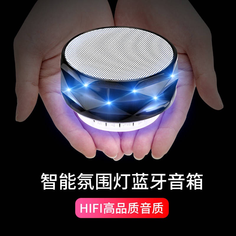 Loa Bluetooth Không Dây Âm Siêu Trầm Có Đèn Led Hỗ Trợ Đọc Thẻ Nhớ