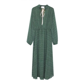 Đầm Vintage dài họa tiết chấm bi CIRINO