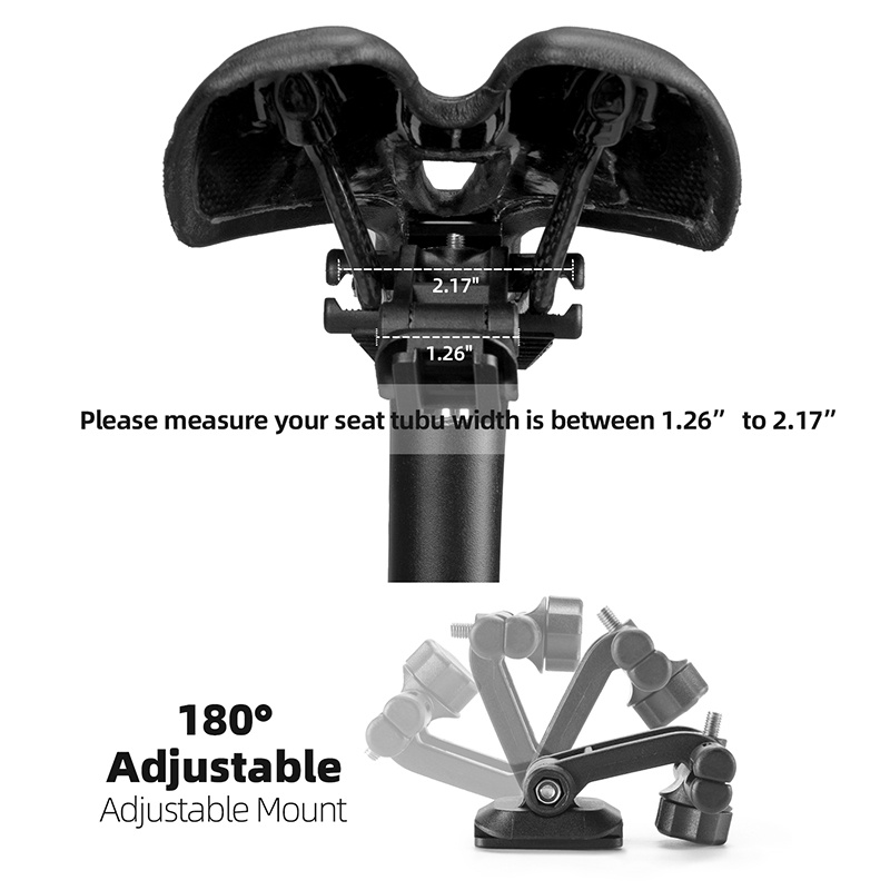 Túi gắn sau yên ROCKBROS phản quang chống thấm nước kèm giá đỡ tháo lắp nhanh cho xe đạp MTB xe đạp đường bộ