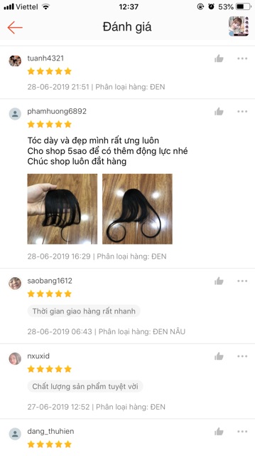 Tóc mái giả, tóc giả nữ đẹp , mái mềm như tóc thật Beo chan chan