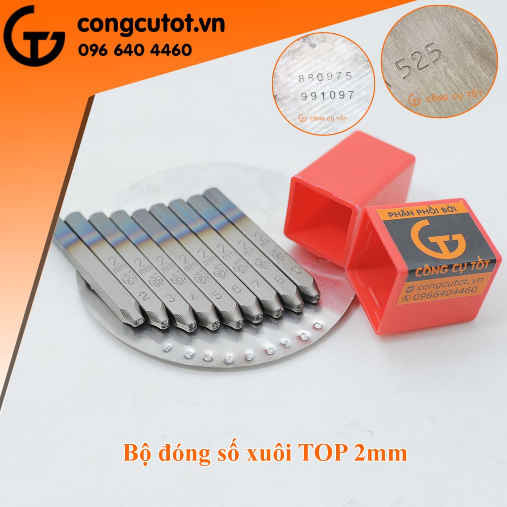 Bộ đóng số xuôi TOP 2mm thép CRV