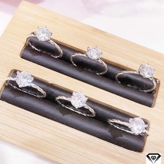 Nhẫn nữ bạc ta- Nhẫn xoắn đính đá
