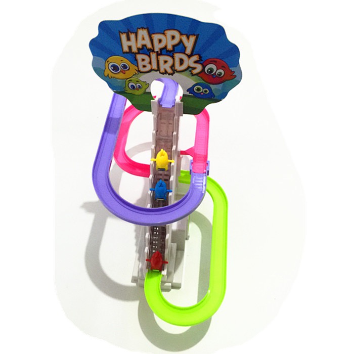 [Hàng sẵn] Đồ chơi Heo Peppa Leo cầu thang 3 Heo có đèn và nhạc Pin Sạc - Happy Birds, Train Play.Đồ Chơi Vui Nhộn
