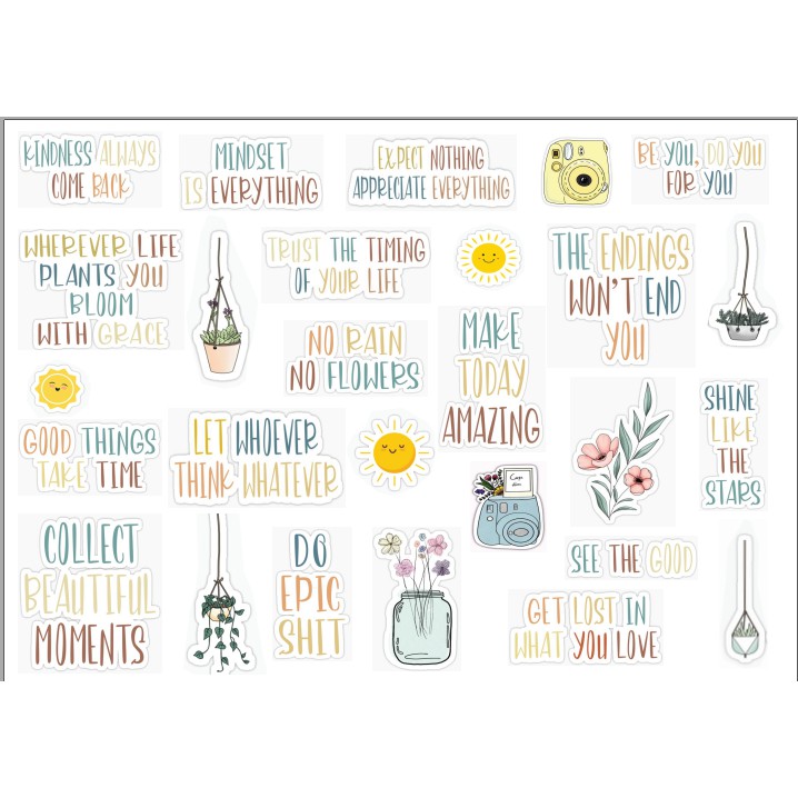 Nhãn dán trang trí chủ đề Du Lịch, sticker trang trí sổ tay, scrapbook