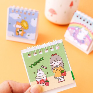 F Lịch để bàn 2021 họa tiết xinh xẻo sáng tạo để bàn nhỏ gọn 11 16