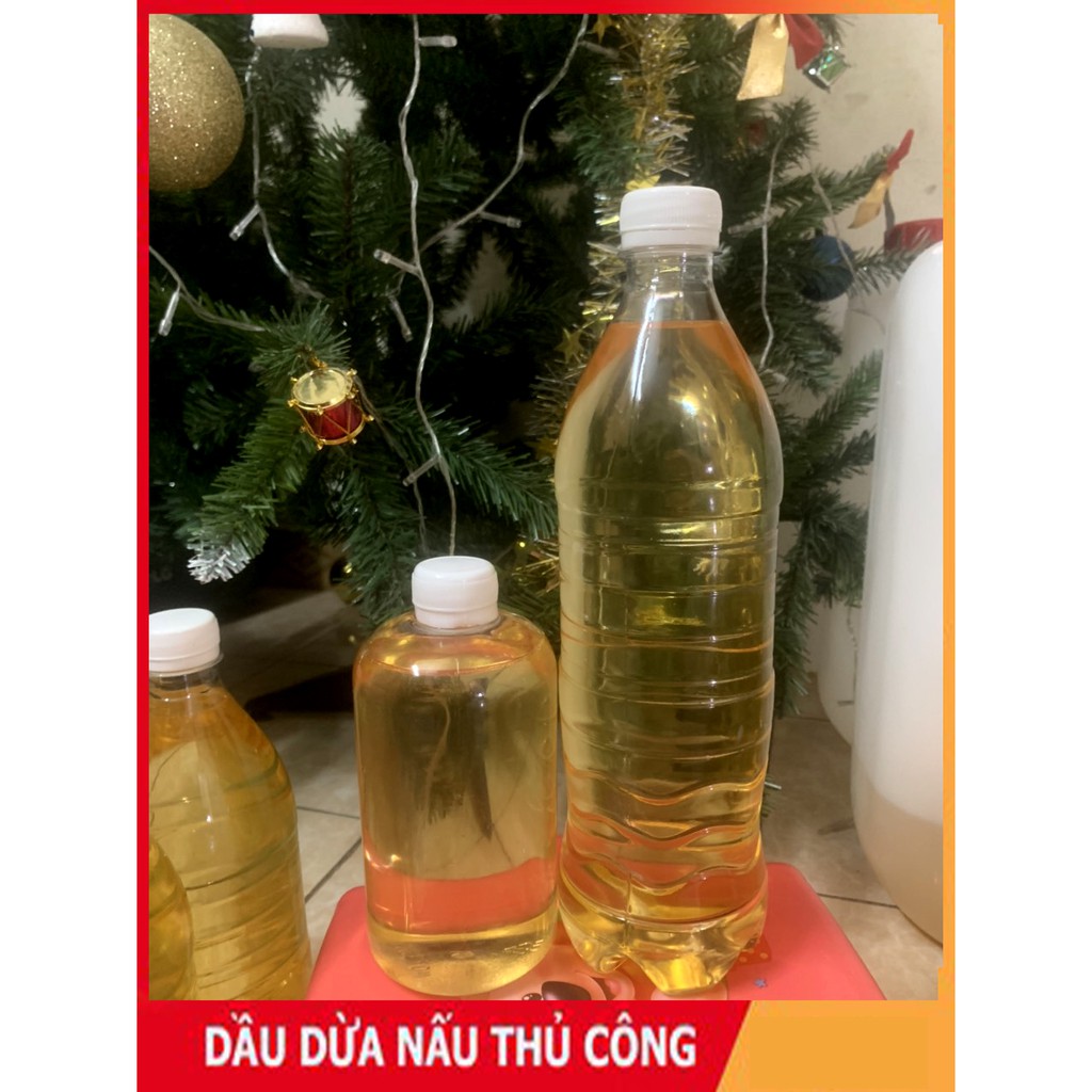 [SIÊU SALE] 1Lit dầu dừa Bến Tre nấu thủ công rất thơm - VÀNG ÓNG - THƠM LỪNG ( chống nẻ , rạn da , chống . hăm)