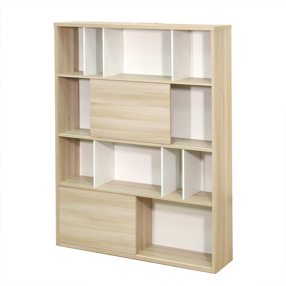 HomeBase FURDINI Kệ bằng gỗ ép nhiều ngăn PULSE Thái Lan W120xH160xD29,5cm màu gỗ sồi/trắng