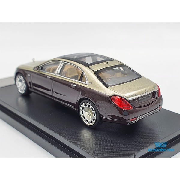 Xe Mô Hình Mercedes-Maybach S-Class 1:64 Master (Vàng Đồng Mui Đen)